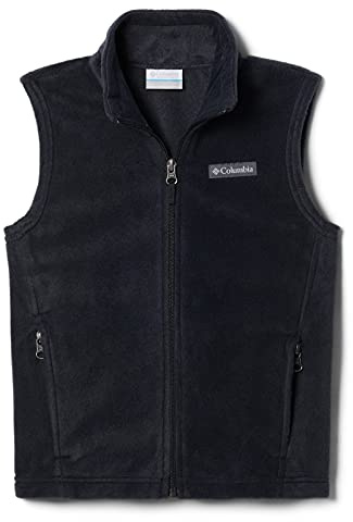 Columbia Boys Steens MTN Fleece Vest, Black, Medium
