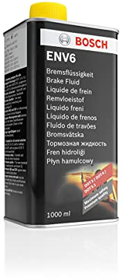 Liquido Freni Bosch ENV6, 1 L – Per veicoli con o senza freni ABS/ESP – Qualità Bosch – Compatibile con DOT 3, 4, 4 HP/LV e 5.1