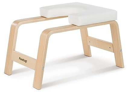 FeetUp Trainer The Original - Yoga kopfstandhocker, Yoga Inversion Bank, Simply and Safely Reverse. Get Fit Relax. Turn Your Yoga Upside Down (Classic, White)