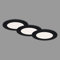 BRILONER Leuchten - LED Einbauleuchten, Einbaulampen 3er Set, Deckenlampen je 7 Watt, je 600 Lumen, 4.000 Kelvin, IP44, Schwarz-matt, 120x28mm (DxH), 7115-435