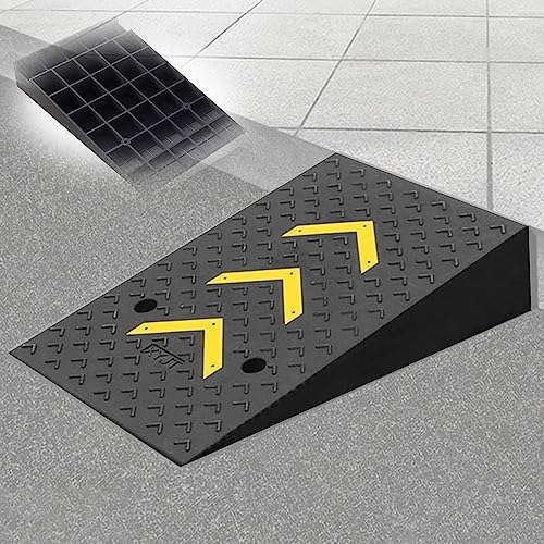 COKYIS Bordsteinrampe Für Autos, Gummi Bordsteinkanten Rampe, rutschfeste Auffahrrampe Rollstuhlrampe, 23cm Hohe Laderampen, Tragbar Auffahrkeile (Size : 50 * 80 * 16cm)