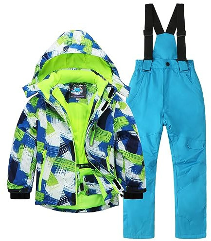 AIMISYOU Kids Snowsuit Size 8-9 Girls Ski Suit Winter Jacket Outdoor Waterproof Rain Coat