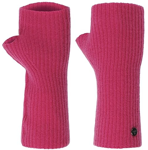 LIERYS Uni Merino Stulpen - Armwärmer aus Merinowolle - Pulswärmer Damen für Herbst/Winter - Fingerfrei - Made in Germany pink One Size