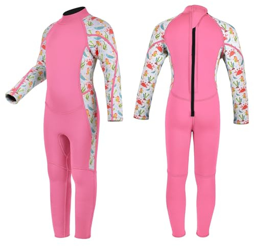REALON Kids Wetsuit for Girls Boys Toddler and Youth 3mm Neoprene Child Full Wet Suits Warm in Cold Water Thermal Swimsuit Back Zip for Swimming Diving Jet Skiing Surfing