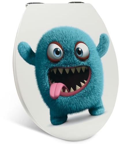 Xonic Design WC-Sitz - Premium Klo-Deckel - Toilettensitz mit Absenkautomatik - hochwertige Klobrille mit Motiv (MDF201)