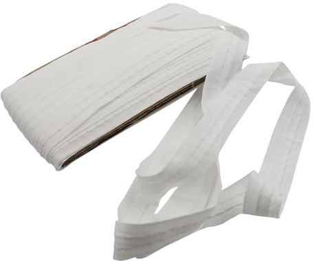FONGKNOX Cinta fruncidora universal para cortina, poliéster, color blanco (30 m x 3 cm)