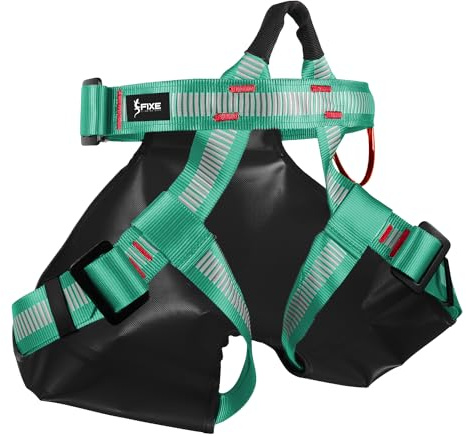 Fixe - Imbracatura per canottaggio, taglia unica, con fibbie, cuciture rosse di sicurezza e zone rinforzate, vita regolabile fino a 120 cm, certificato EN12277, con borsa traspirante