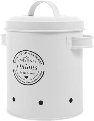 OFFSCH Contenitore Per Conservazione Di Verdure Cipolle E Patate Barattolo Per Aglio E Zafferano Contenitore Cucina Coperchio Robusto