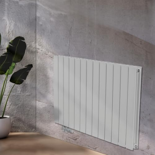 WEBER Heizkörper Flach Design Heizung Paneel-Heizkörper Horizontal Doppellagig Flachheizung Wandheizung (Weiß, 60x84 cm)