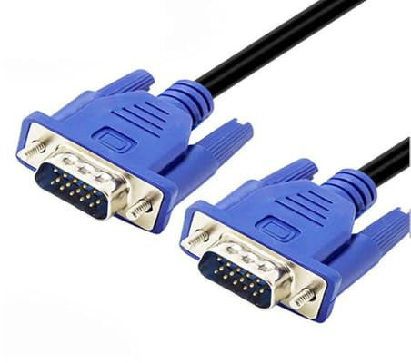 blkmythwk VGA to VGA Video Cable HD15 Male to Male 5ft,15-Pin 1080P Full HD Male to Public Monitor Cable for Computer Monitors,Laptops,TV Projectors-Blue