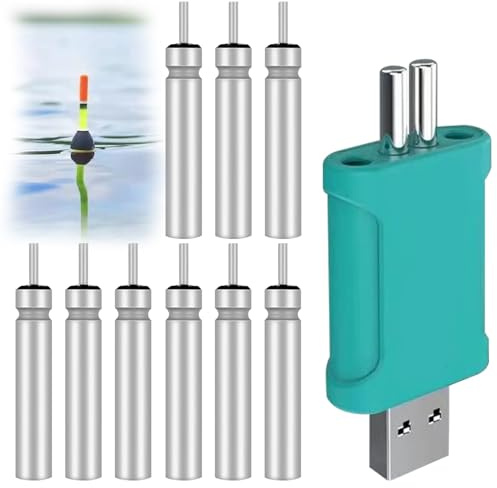 Editbar 9 Stück Posen Angeln Batterie,Wiederaufladbare CR425 USB Angelposen Akku,Aufladbar Akku für Angelalarmglocken und Pose,LED Angel Posen Leuchtpose Angeln Zubehör Mit Ladegerät Und Akkus