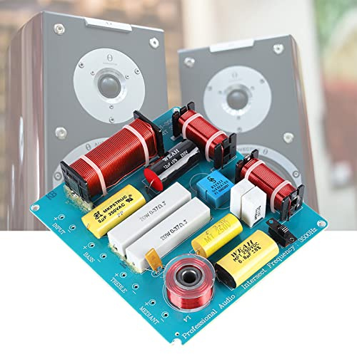 Filtre de Croisement de Haut-Parleur Sustvita à 3 Voies, diviseur de fréquence Audio Professionnel 300W pour systèmes musicaux DIY avec Une Installation Facile