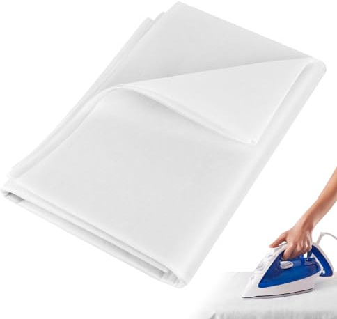 AUAUY 1 Pieza Tela Entretela para Planchar 100 x 200 cm, Blanco Entretela Termoadhesiva, Tela no Tejida, Cortable de peso medio para Reforzar Pliegues Cosidos a Mano, Costura y Confección