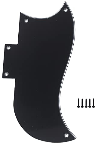 logyues Guitar Pickguard Three-layer Black Plastic Pickguard Replacement for Guitar High-pressure Easy to Install and Replace