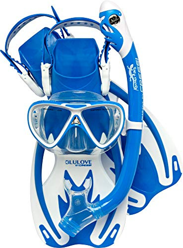 Cressi Rocks Pro Dry Set, Blue/White, L/XL