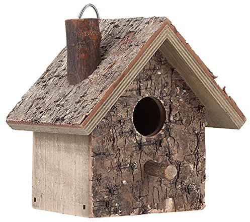 Nichoir Finch, Maison d'oiseau en Bois Suspendue extérieure boîte de nid d'oiseau étanche à l'humidité pour Petits Oiseaux moineaux mésange Bleue