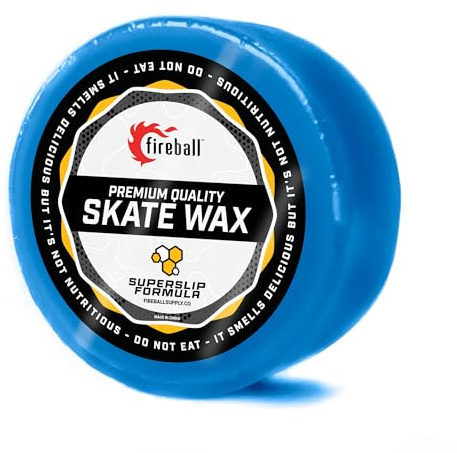 Fireball SuperSlip Pro Skateboard Wax for Rails - USA Made Skate Curb Wax for Scooters Aggressive Inline and Skateboards - Custom Formula Professional Skate Wax (Blue)