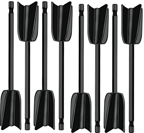 ISWUJIA Epoxidharz Rührer 8 Stück, Epoxidharz Mischpaddel für 1/4 Bohrer, Farbrührer, Rührstab Bohrmaschine, Quirl, Epoxidharz Zubehör, wiederverwendbarer Farbmischer zum Mischen von Epoxid Farbe