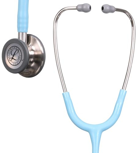 3M Littmann Classic III Stethoskop zur Überwachung, 5912C, Edelstahl-Bruststück, ozeanblauer Schlauch