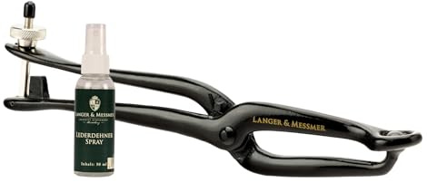 Langer & Messmer Pince pour hallux valgus avec extenseur en cuir élimine les points de pression sur la chaussure - Outil d'étirement en cas d'oignons, d'hypertrophie de la jambe et d'hallux rigidus