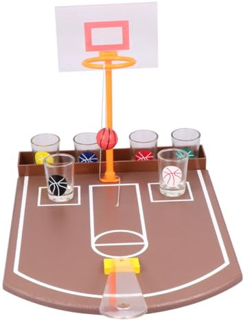 HONMEET 1satz Kreatives Tisch-Basketball Trinkspiel Lustiges Bar Zubehör Für Partys Desktop Basketball Trinkspiel Bunte Unterhaltungsspielzeuge