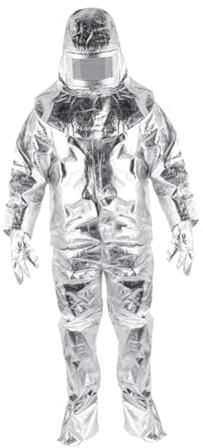 rockible Hitzebeständiger Schutzanzug mit reflektierender Oberfläche, 500 Grad 2XL, Universal-