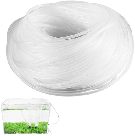 Doukesh 10M Tuyau Aquarium 4/6MM Tuyau CO2 Aquarium Tuyau Pompe a Eau Aquarium Tuyau Souple Transparent Tube PVC pour Pompe à Air Aquarium et Étang