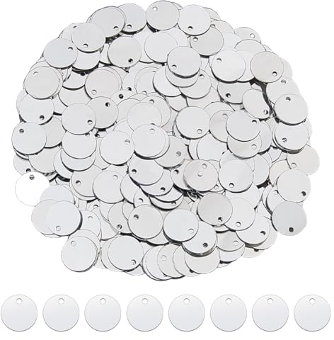 DICOSMETIC 2880 Paillettes Argento Rotonde PVC 10,5 mm per Ricamo e Artigianato