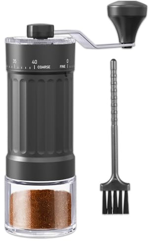 SPARES2GO Moulin à café manuel réglable en céramique pour Aeropress, Espresso, Verser Over, Cafetière à piston (capacité de 30 g)