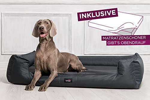 tierlando® Orthopädisches Hundebett Goofy - für große Hunde XL bis XXXL - waschbarer Polyester-Bezug - ideal bei Gelenkproblemen - Größ: 130x100cm Farbe: 02 Graphit