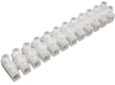 Lumonic 5x Borne à vis pour câbles de 4-6mm² I Pour jusqu'à 15 ampères et 380 volts I Bornes à vis dans une série de 12 bornes de connexion en cuivre