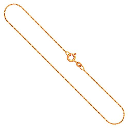 EDELIND Goldkette Damen 333 Echtgold 42 cm - Zarte Ankerkette 1.1 mm Gelbgold für Frauen und Herren - mit stilvoller Geschenkbox