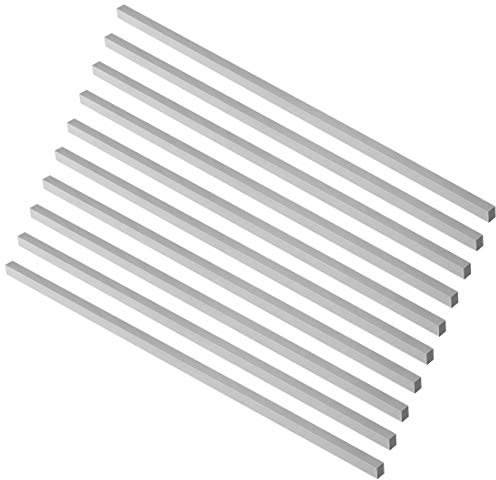 sourcing map 10Pcs Outil de Tournage HSS Foret 5mmx5mmx200mm Outil de Tour Fraise Carré Broyeur Ébauche