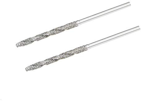 sourcing map 2 Stück Diamant Spiralbohrer Schnellarbeitsstahl HSS 1.7mm für Glasmuscheln Steinfliesen
