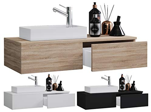 2-TLG Set | Waschplatz für Gäste WC | Gästebad | Waschtisch Toilette | Badmöbel Badezimmer Set - Gudas