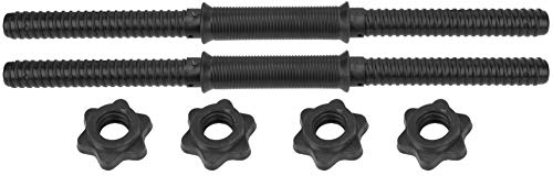 Hantelstangen 2er-Set 45x2.4cm, Krafttraining Stangen mit 4 Metall-Spinlock-Ringe Bequemer und stabiler Griff Gewichtheben Hantel obere Zugstange Aerobic-Training Fitness