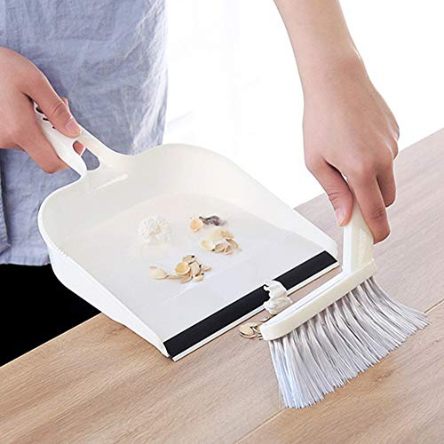 Mini Cleaning Dustpan and Brush Set, Small Broom and Dustpan Cleaning Set, Portable Table Top Brush Set Dining Table Crumb Sweeper for Home Office Dorm Keyboard Pet Cage