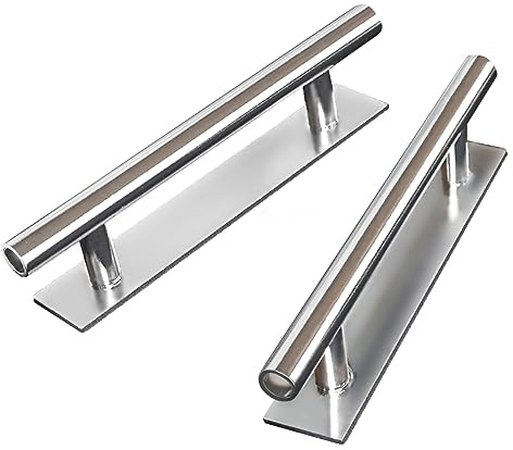 kwa heri Self-Stick Push Pull Helper 8 Pack Hidden Cabinet Handle ABS Plastic Door Window Wardrobe Handle Instant Cabinet Drawer Furniture Handles