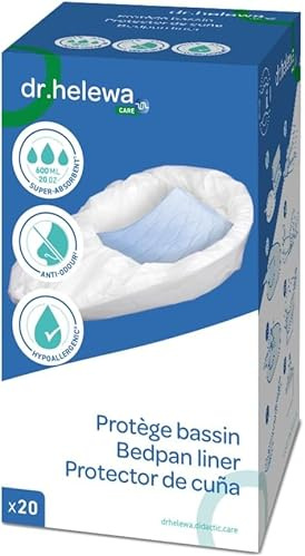 Dr Helewa Care Multipack sacchetti igienici copri padella con tampone super assorbente 600 ml, confezione da 80 pezzi (1)