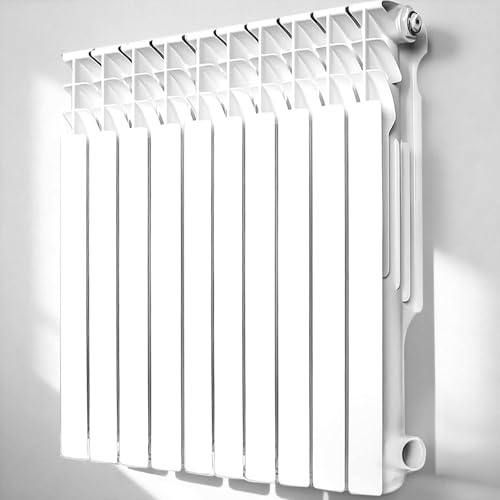 Q-Hillstar Radiatore a parete con 10 pannelli da 3/4 pollici NPT, radiatore ad acqua calda in alluminio per camera uffici Luogo pubblico commerciale