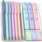 Four Candies 0.7 mm Druckbleistift Set, 6PCS Niedliche Druckbleistifte mit 360PCS Minen, 3PCS Pastell Radiergummis und 9PCS Radiergummi-Minen