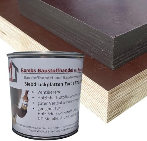 BaustoffhandelShop Spezielle Kantenversiegelung für Siebdruckplatten Imprägnierfarbe Isolierfarbe 375ml-Dose