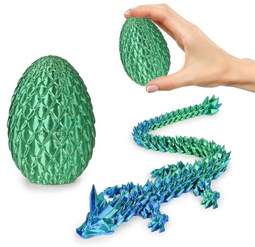 Kleine Dracheneier 3D-gedruckte Fidget-Spielzeuge für Erwachsene Überraschungsgeschenke für Kinder Freunde Kollegen Geburtstag Halloween Weihnachten Ostern Festgeschenke (Weihnachtsgrün)