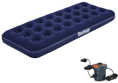 Bestway Single Size Air Bed Inflatable Outdoor, Indoor Airbed for Camping, Air Mattress, Blue