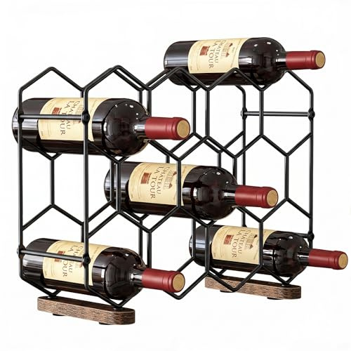 Nuovoware Countertop Wine Rack, 14-Bottle, 3 Tier, BlackBrown