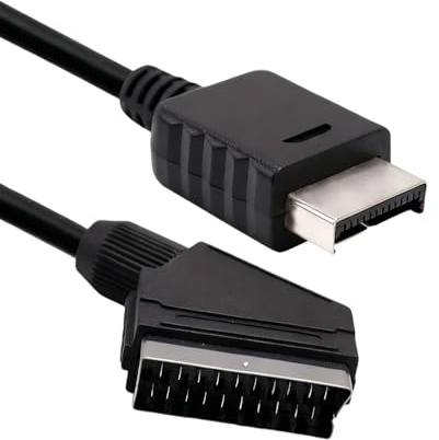 CHILDMORY RGB SCART Wire Cable,Compatible for PS2 PS3 Console1.8 m/5.9 Ft (Not for HDMI)