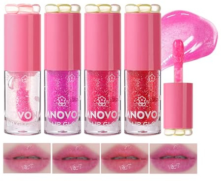 Set Di 4 Lucidalabbra, Lucidalabbra Che Cambiano Colore, Lipgloss Brillante, Rossetti Liquidi, Idratanti Lipgloss, Finish Vetro, Trucco Labbra per Donne