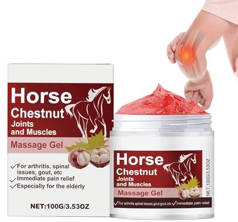 Bálsamo de caballo extra fuerte, gel de masaje muscular de 3.53 onzas, gel de alivio de pies, bálsamo de masaje suave para espalda, hombros, músculos y cuello, tensión del entrenamiento