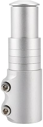 Forhome ﻿Rallonge de Potence VTT Réglable en Alliage d'Aluminium 28,6mm, Rallonge de Fourche pour Vélo Route/BMX, Extension de Guidon Noir (argenté)