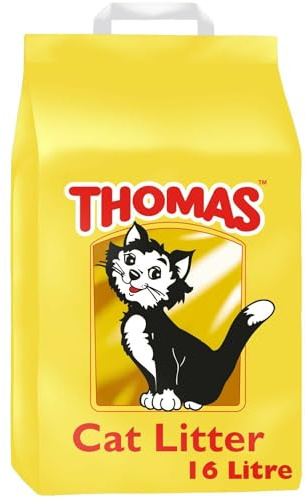 THOMAS Cat Litter 16L | Natural, Highly Absorbent, Odour Control, Non-Stick Granules